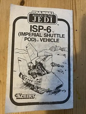 Buy Vintage Star Wars Original Kenner 1983 ROTJ ISP-6 Imperial Shuttle Instructions • 15£