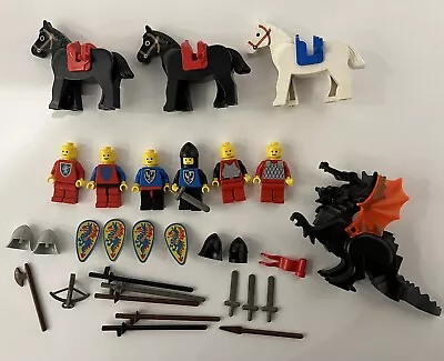 Buy Vintage Lego Castle Knights And Horse/dragon Bundle With Accessories • 0.99£