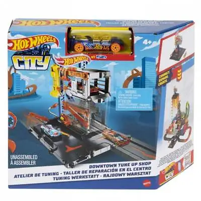 Buy Hot Wheels City Downtown Tune Up Shop Playset • 18.99£