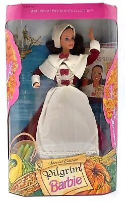 Buy 1994 American Stories Pilgrim Barbie Doll / Mattel 12577, NrfB / Stain On Dress • 30.74£