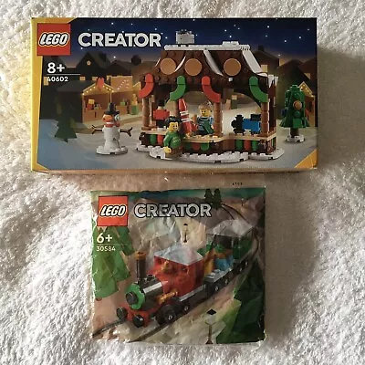 Buy LEGO Creator Christmas Winter Market Stall 40602 & Train 30584 - NEW & SEALED • 13£