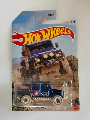 Buy Hot Wheels '15 Land Rover Defender Double Cab Truck Blue #015 MOC • 14.99£