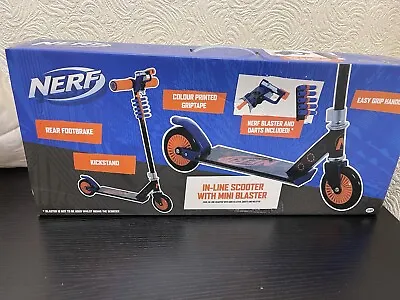 Buy Nerf Blaster Kids Inline Scooter Blaster & Darts Outdoor Kick Push Ride On Toy  • 44.99£