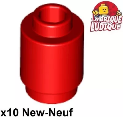 Buy LEGO 10x Brick Round Open Stud 1x1 Red/Red 3062 New • 2.11£