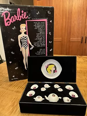 Buy Barbie 35th Anniversary Limited Edition Miniature Nostalgia Tea Set In Box • 23.62£