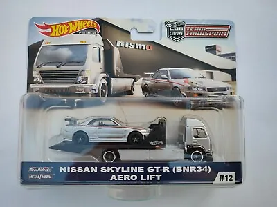 Buy Hot Wheels Nissan Skyline GT-R R34 Aero Lift NISMO Team Transport 12 Car Culture • 49.99£