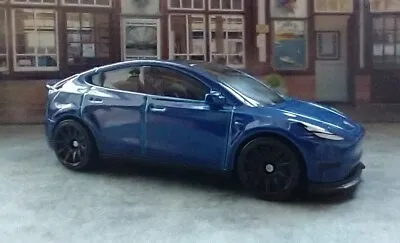 Buy 2024 Hot Wheels Tesla Model Y In Blue. Superb Condition, Loose. • 2.50£