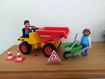 Buy Construction  Dumper Truck  And Figures.  Playmobil 3756   1988 • 15.50£