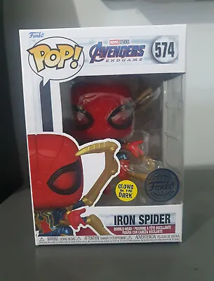 Buy Funko Pop! Marvel Avengers Endgame Iron Spider #574 Glows In The Dark • 20£