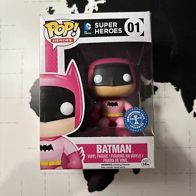 Buy Funko POP Heroes Figure : DC Super Heroes #01 Batman [Pink] Underground Toys EXC • 14£