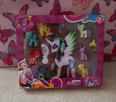 Buy Brand New In Box BNIB G4  My Little Pony Ponymania  Princess Celestia & Figures • 35£
