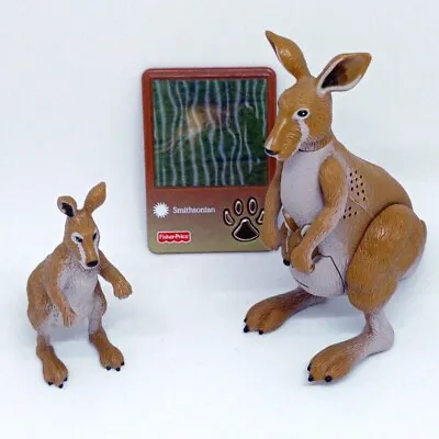 Buy Smithsonian Kangaroo Toy Fisher Price Mattel Talking Fact Card Animal Figure • 10£