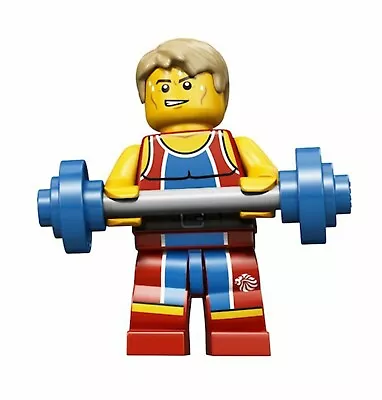 Buy Lego Team GB London 2012 Olympics Weightlifter  Minifigure 8909 Brand New • 19.99£
