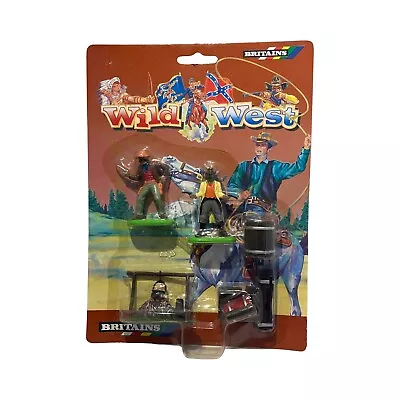 Buy Vintage Britains Deetail Wild West 7419 Cowboy Campfire Carded Set • 24.99£