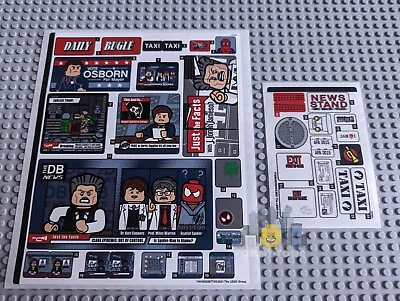 Buy Lego Super Heroes STICKER SHEET 1 And 2 For Lego Set 76178 Daily Bugle - New • 13.99£