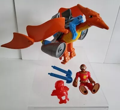 Buy Fisher Price Imaginext Pterodactyl Battle Dinosaur Orange Dinosaur With Figure  • 7.99£