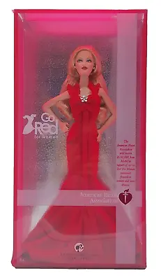 Buy 2007 Pink Label Go Red Barbie Puppe: American Heart Association / Mattel K7957 • 92.53£