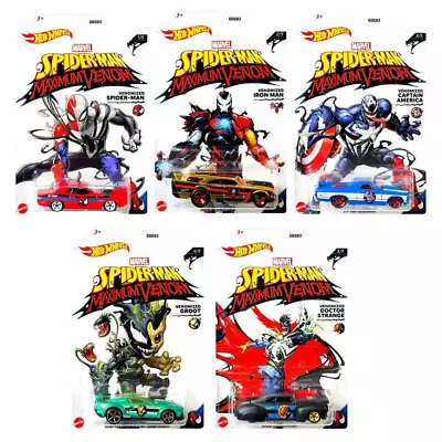 Buy Hot Wheels Spiderman Maximum Max Venom Mattel Die-Cast Set Of 5 New • 17.99£