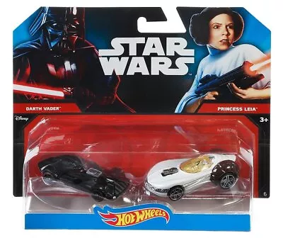 Buy Star Wars Hot Wheels Darth Vader Vs. Princess Leia (2014) Characters Toy Car 2-P • 22.88£
