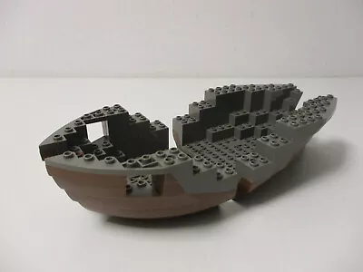 Buy (L2/5) LEGO Ship Hull Brown Grey 2 Piece 6271 6285 6268 6271 • 20.47£
