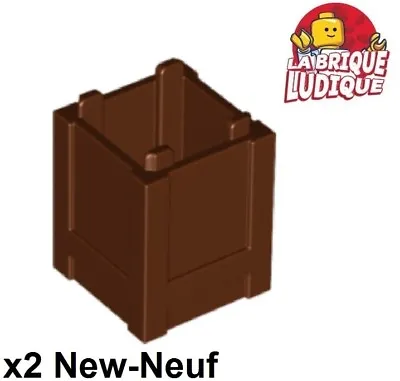 Buy Lego 2x Container Boot Box Case 2x2x2 Brown/Reddish Brown 61780 New • 1.60£