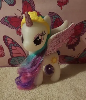 Buy My Little Pony G4 6  Sparkling Princess Celestia With Glitter Wings & Eyeshadow • 11.15£