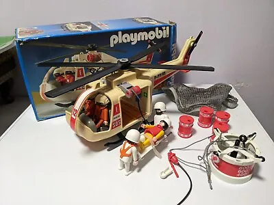 Buy Playmobil Vintage Helicopter Rescue Set 3789 & Original Box ALL COMPLETE • 14.99£