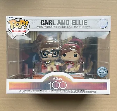 Buy Funko Pop Disney 100 Carl & Ellie Reading Moment #1338 + Free Protector • 79.99£