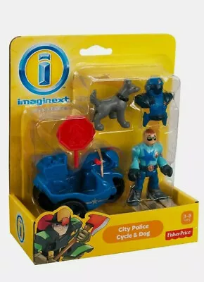 Buy Fisher-Price Imaginext CITY POLICE CYCLE & DOG Playset & Figure Toy AD • 4.99£