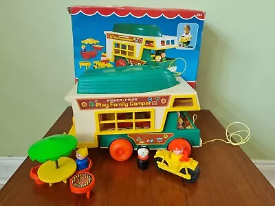 Buy Vintage 1977 Fisher Price Play Family Camper Complete Boxed Made In UK • 40£