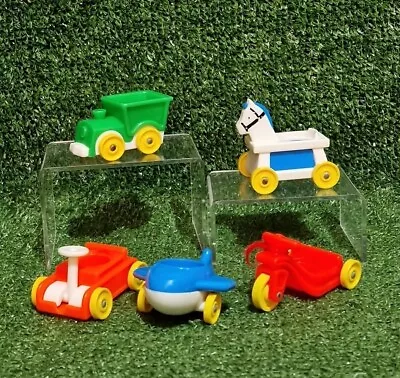 Buy Vintage Fisher Price F-P Toys USA Little People Tricycle Plane Train Horse Car • 14.99£