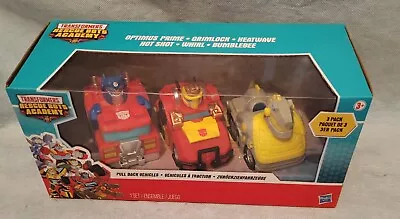 Buy Transformers Rescue Bots Academy Pullback Vehicles X3 Inc Optimus Prime. New • 18£