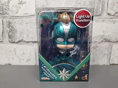 Buy Captain Marvel Masked Starforce Version Cosbaby Bobblehead Light Up Function NEW • 32.95£