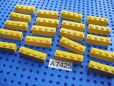 Buy Lego Genuine Yellow 4x1 Lego Bricks 20 Pieces (a7425)(i) • 2.79£