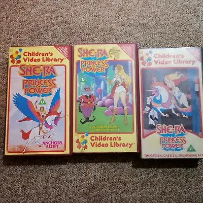 Buy Collection 3 X Vintage 1980s VHS Videos She-Ra Princess Of Power & He-Man • 24.95£