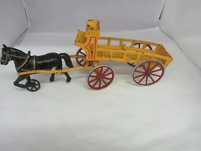 Buy Vintage Cast Iron Horse And Carriage Dray Old Toy  736- • 246.11£