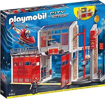 Buy Playmobil 9462 Fire Station With Helicopter NEW SEALED • 153.66£