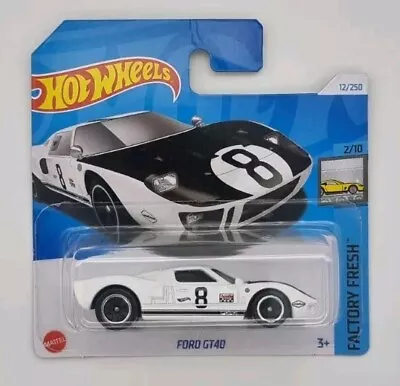 Buy Hot Wheels Ford GT40 12/250 Factory Fresh 2/10 2024 White HTC51 • 3.99£