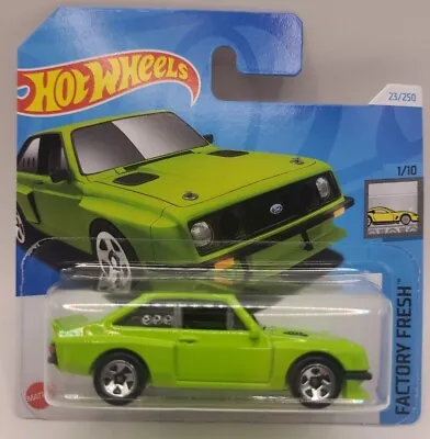 Buy Hot Wheels Ford Escort RS2000 Lime Green Short Card • 3.50£