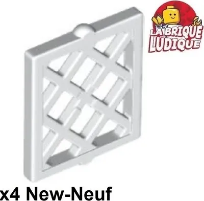 Buy LEGO 4x Glass Window 1x2x2 Lattice Diamond Grill Grille Grill White 38320 • 2.17£