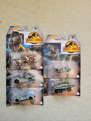 Buy Hot Wheels Jurassic World Character Cars Bundle Of 4 T Rex Giganotosaurus Blue  • 33£