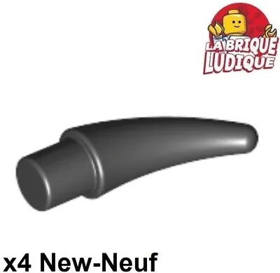 Buy LEGO 4x Horn Barb Small (Helmet Horn) Black/Black Tooth 53451 NEW • 1.10£