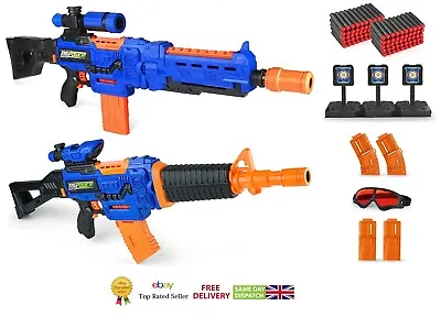Buy Foam Dart Gun Kids BiGPOWER Blaster Toy Electric Pump Rifle Fits Nerf Soft Ammo • 8.99£