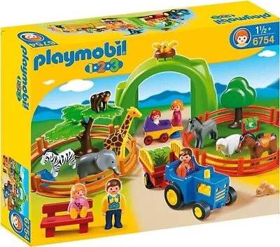 Buy Playmobil 6754 1.2.3 Large Zoo • 50£