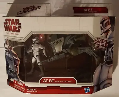 Buy Star Wars Clone Wars At-rt + Arf Trooper Action Figure Diorama Package New Rare • 49.99£