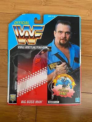 Buy Wwe The Big Boss Man Hasbro Wrestling Figure Backing Card Wwf Series 3 Clean • 23.99£