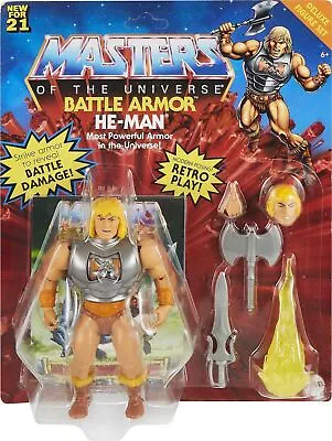 Buy Masters Of The Universe Origins Deluxe He-Man Battle Armor 5.5-in Action Figure • 9.95£