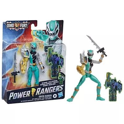 Buy Power Rangers Dino Fury Green Ranger With Sprint Sleeve 15cm Action Figure • 29.99£