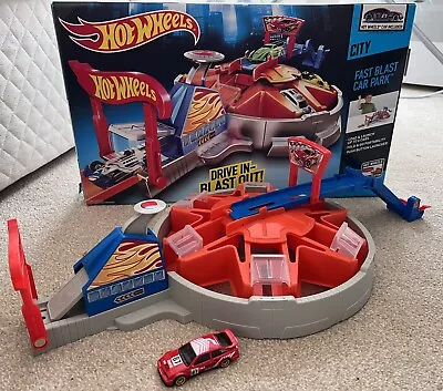 Buy Hot Wheels Fast Blast Car Park - Launch Up To 6 Cars In Original Box • 24.50£