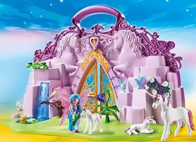 Buy Playmobil 6179 Fairies Carry Case Fairy Unicorn Garden Used Complete • 15£